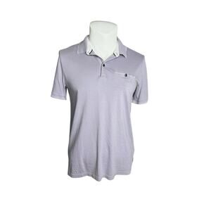Ted Baker Polo Shirt Men's 4 Light Purple Short Sleeve